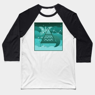 Aquarius Zodiac Sign Baseball T-Shirt